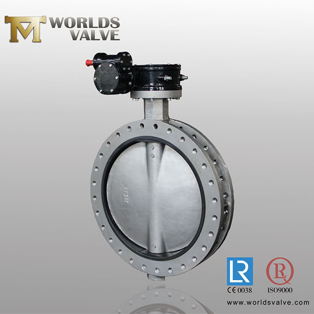 Двойные фланцы U Тип бабочковых клапанов с диском SS