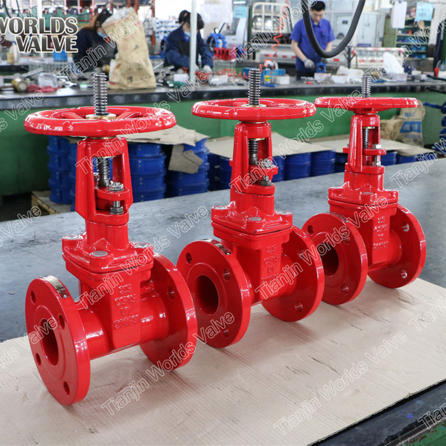 Чугунный резиновый клиновой запорный клапан с поднимающимся штоком для низкого давления