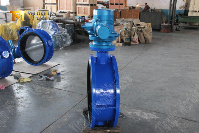 Моторизованные клапаны бабочек - двойной фланговый клапан бабочки с электрическим приводом