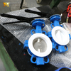 Сплит для кузова PTFE Lined SS клапан бабочки с пневматическим применением | Превосходная коррозионная стойкость и эффективность обслуживания