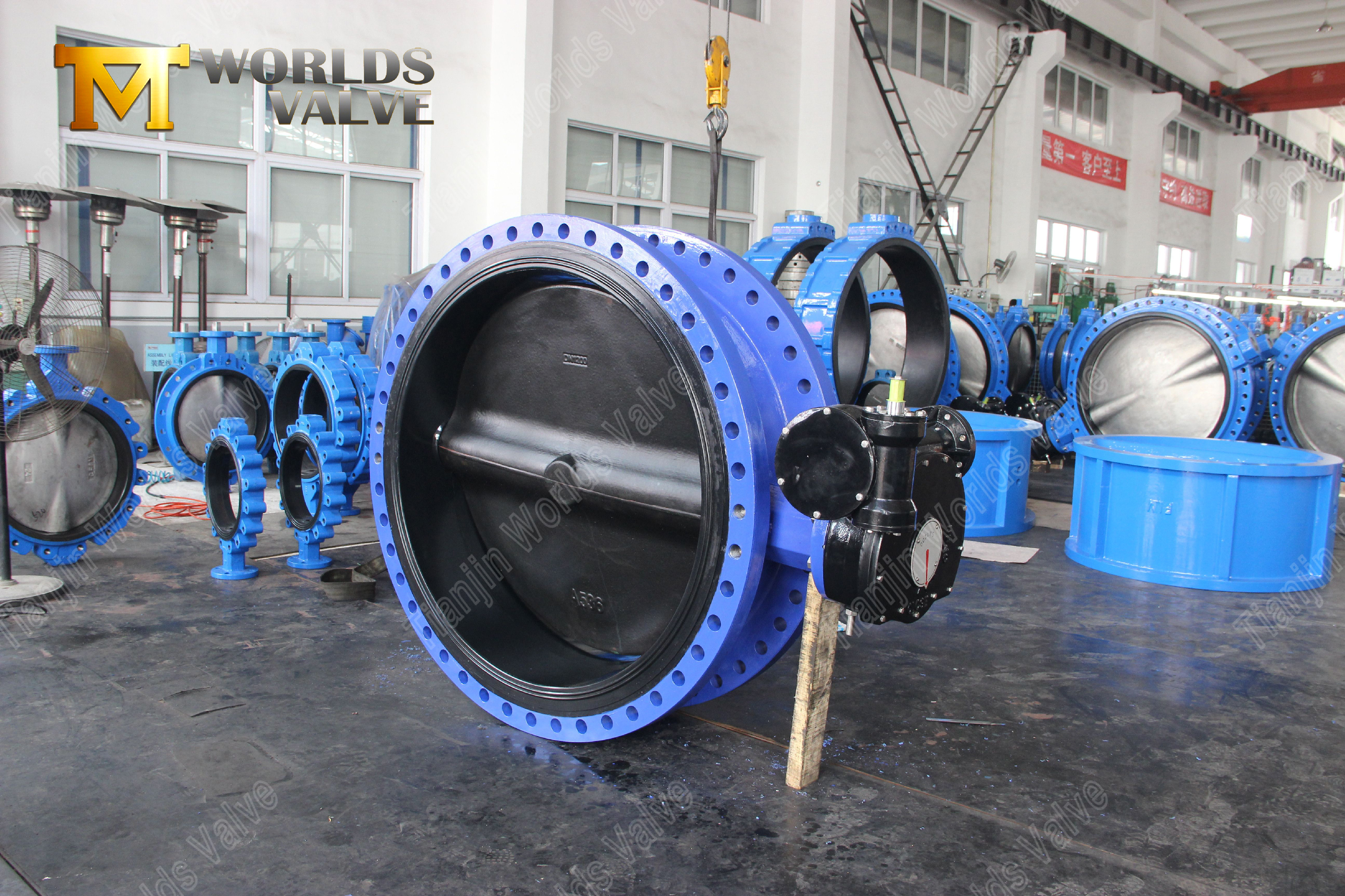 U-тип-баттерфлайский вальвел-with-halar-coating-disc-corrosion-устойчивый