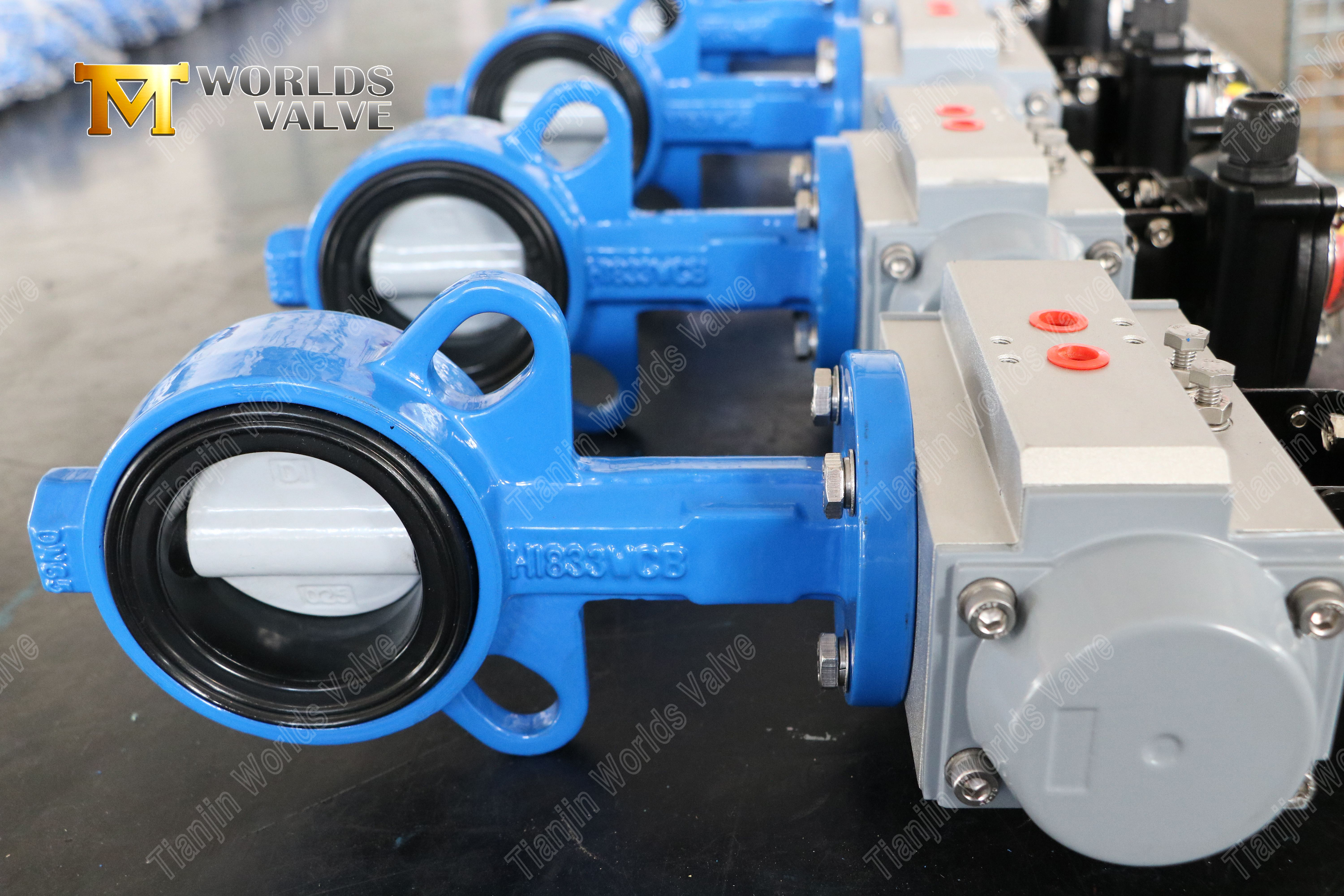 Клапан бабочки пластины с затратным коррозионным коррозионным устойчивостью к нейлоновому покрытию и телу WCB (3)