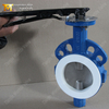 Дисковый затвор-бабочка с разъемным корпусом из PTFE с седлом и диском CF8M