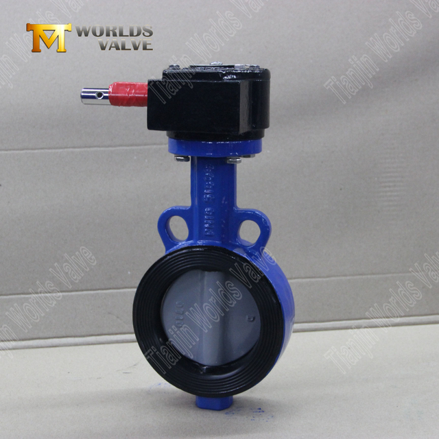 Клапан бабочки пластины с нейлоновым покрытием диска и корпуса WCB | Эффективная коррозионная стойкость