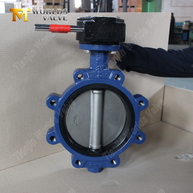 PN16 LUG Поворотный клапан с корпусом из ковкого чугуна и диском CF8M | Китай OEM-поставщик клапанов