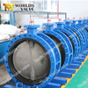 AWWA C504 Double Flange Butterfly Valve AWWAC207 Фланцевое соединение с оператором передач