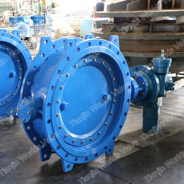 Excentric Double Flanged Butterfly Chapter с электрическим приводом