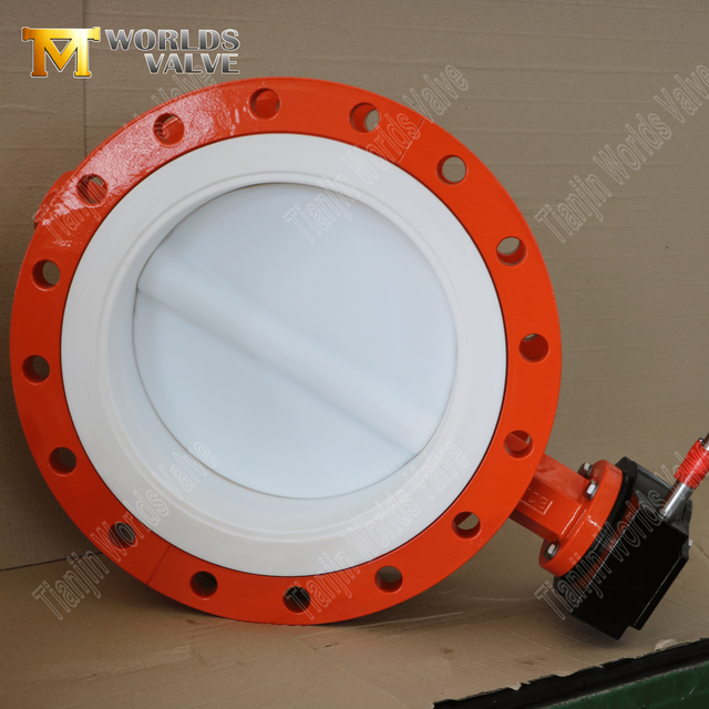 Червячная шестерна с двойной фланцевой бабочки PTFE