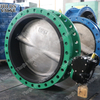 AWWA C504 Double Flange Butterfly Valve AWWAC207 Фланцевое соединение с оператором передач