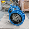 AWWA C504 Double Flange Butterfly Valve AWWAC207 Фланцевое соединение с оператором передач