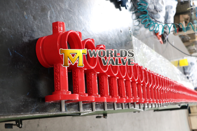 Межфланцевый дисковый затвор с рифлением и резиновым покрытием