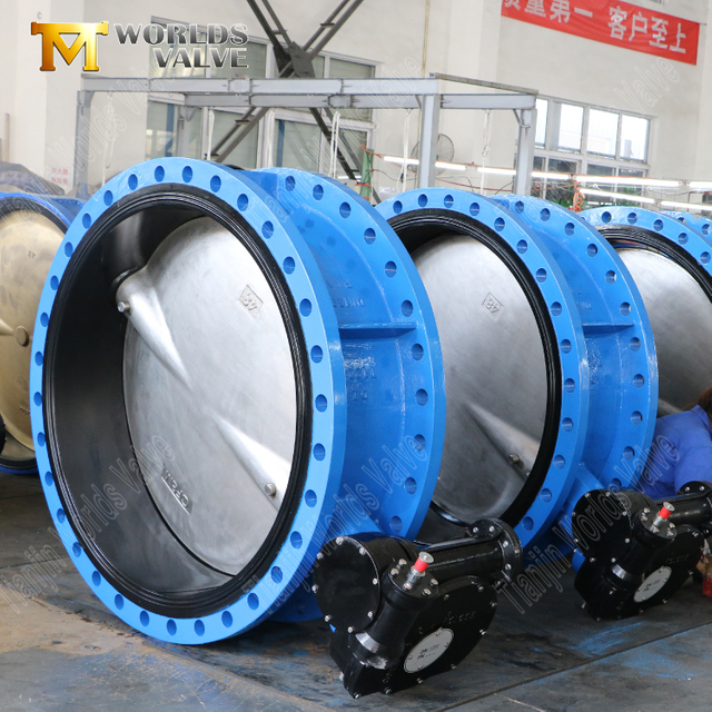 Двойной фланцевой клапан бабочки с полным корпусом и диском SS | Коррозионное промышленное решение