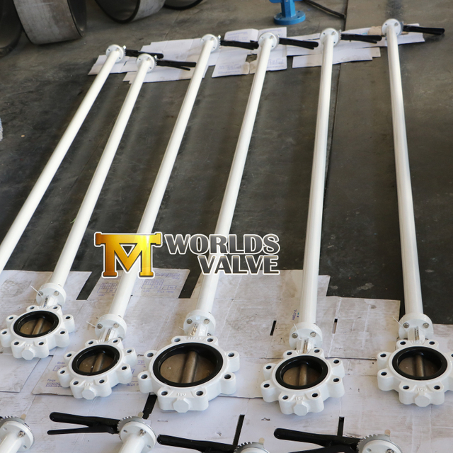 Клапан бабочки с промаховкой и постучал постукивают с продленным шпинделем