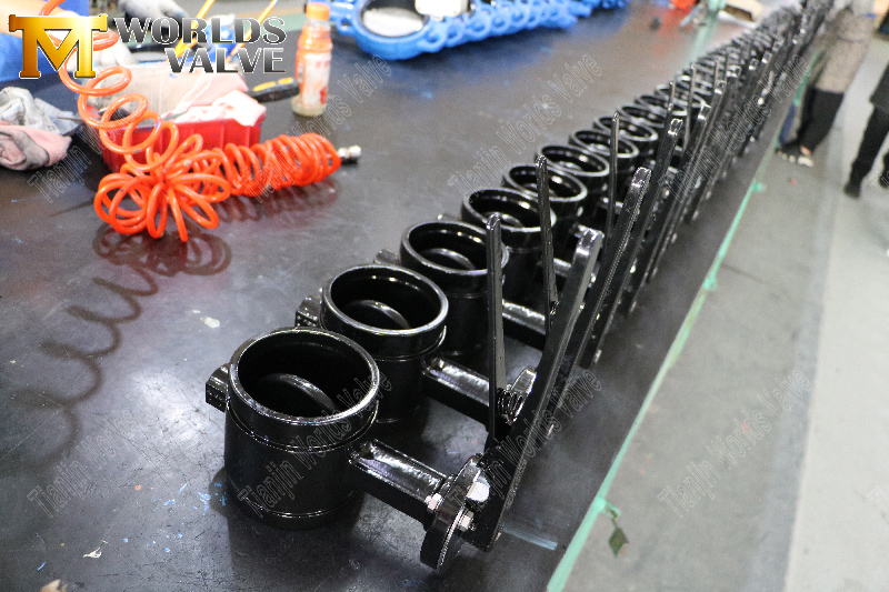 Grooved-end-wafer-butterfly-valve-with-ручная рычаг