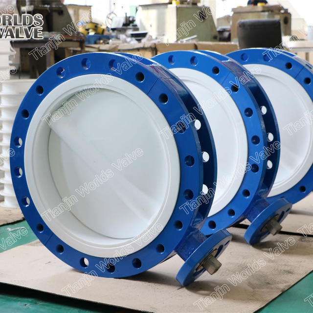 Двухкомпонентный дроссельный клапан с футеровкой из ПТФЭ API609